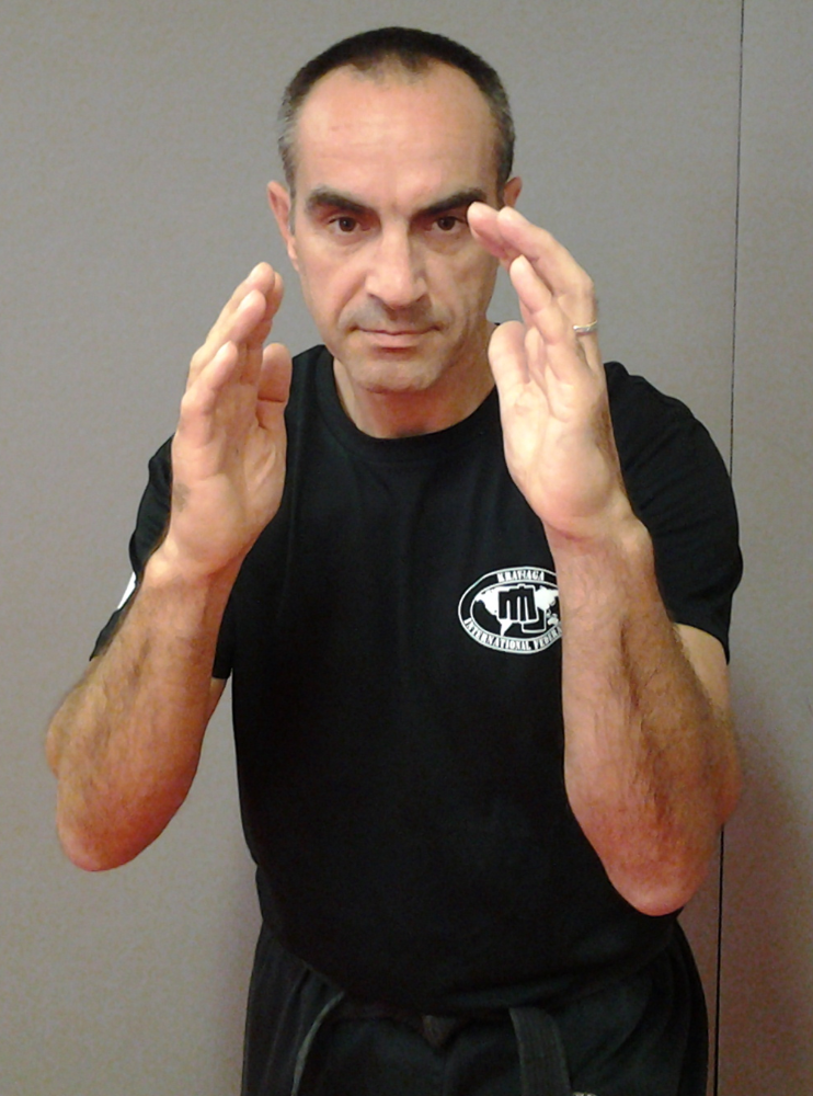 Marc Bertin, instructeur de Krav Maga en position de garde